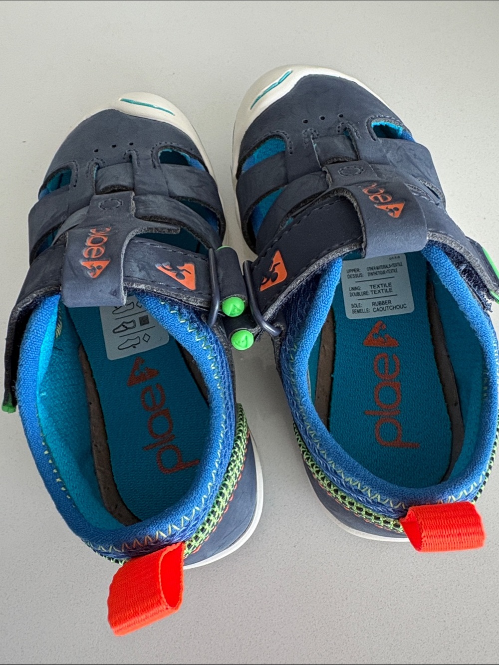 Plae toddler boy Sam 2.0 Sandals navy 8 new - Picture 2 of 4